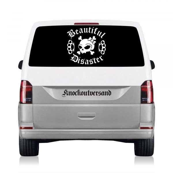 Beautiful Disaster Heckscheibenaufkleber